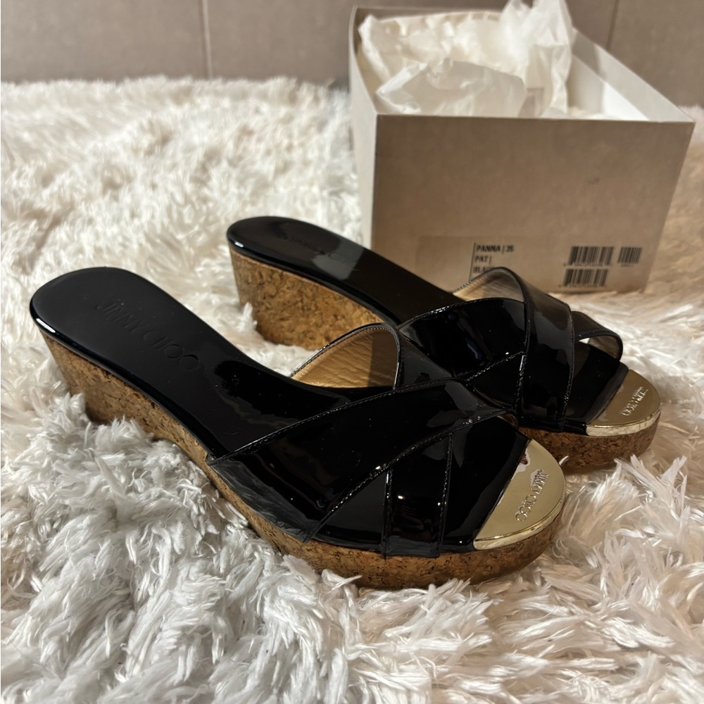 Jimmy Choo Black Wedge Shoes